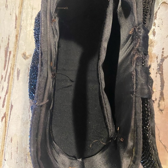 1940’s Black Carnival Beaded Purse With Beaded Rose Design On Front - Picture 13 of 13